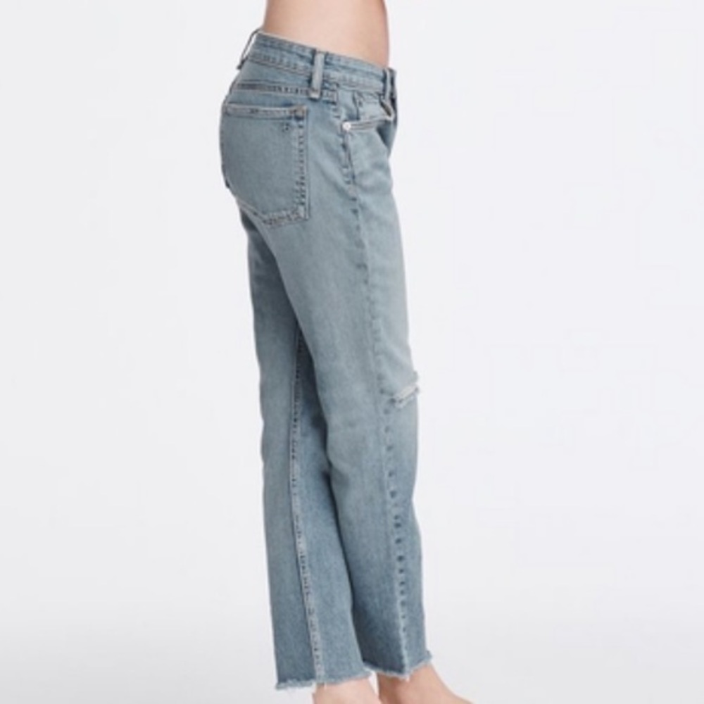Rag & Bone Dre Low-Rise Ankle Slim Boyfriend Distressed Jeans - Picture 5 of 14